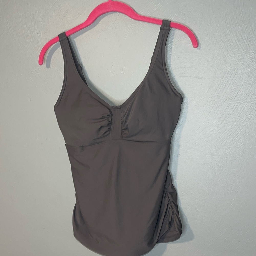 prAna workout swim shell top built in 34D bra
